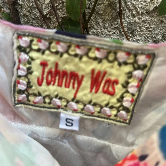 Johnny Was 100% Silk Folk Print